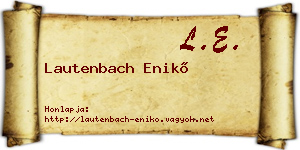 Lautenbach Enikő névjegykártya