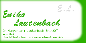 eniko lautenbach business card